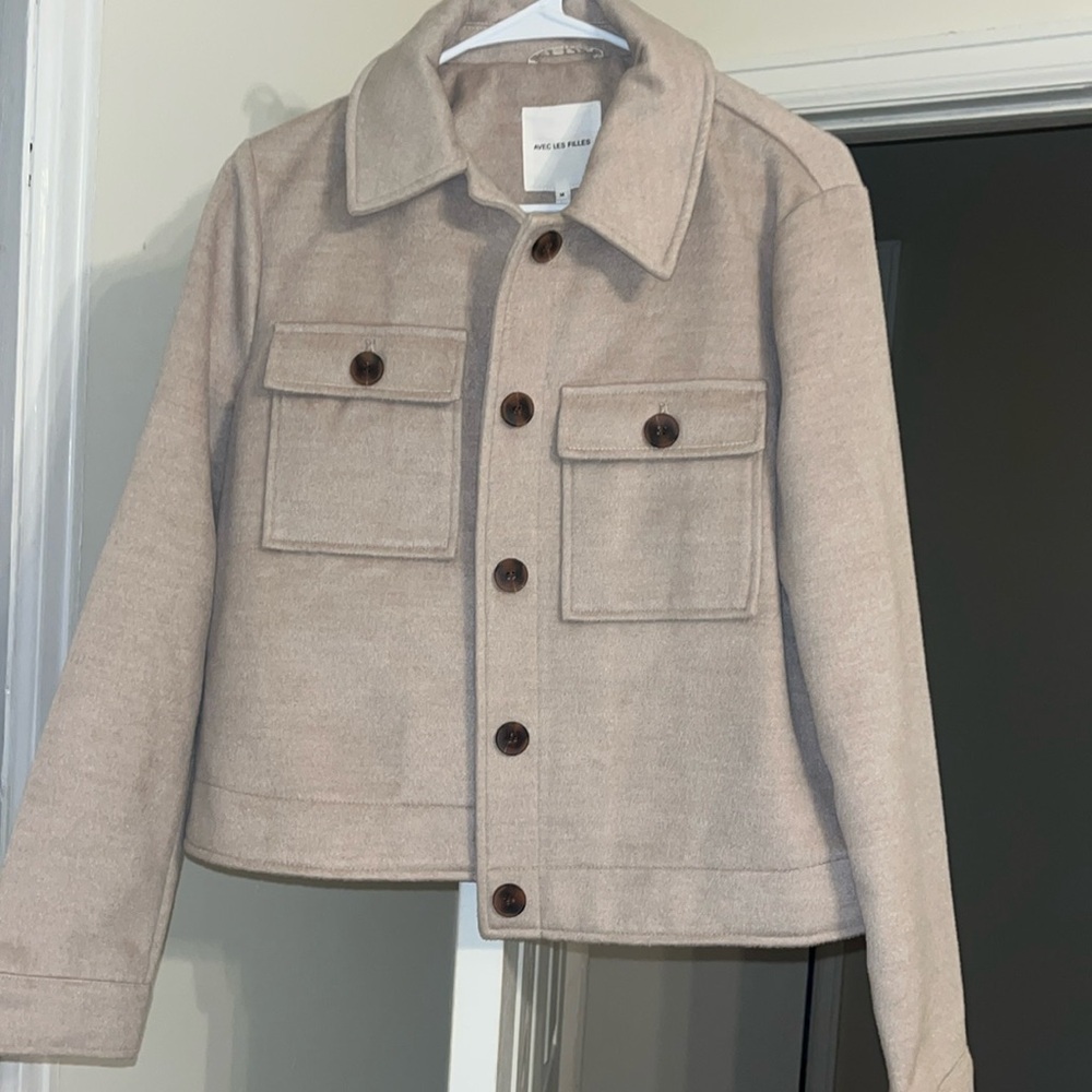 Avec Les Filles brown “shacket” jacket size M new with tags